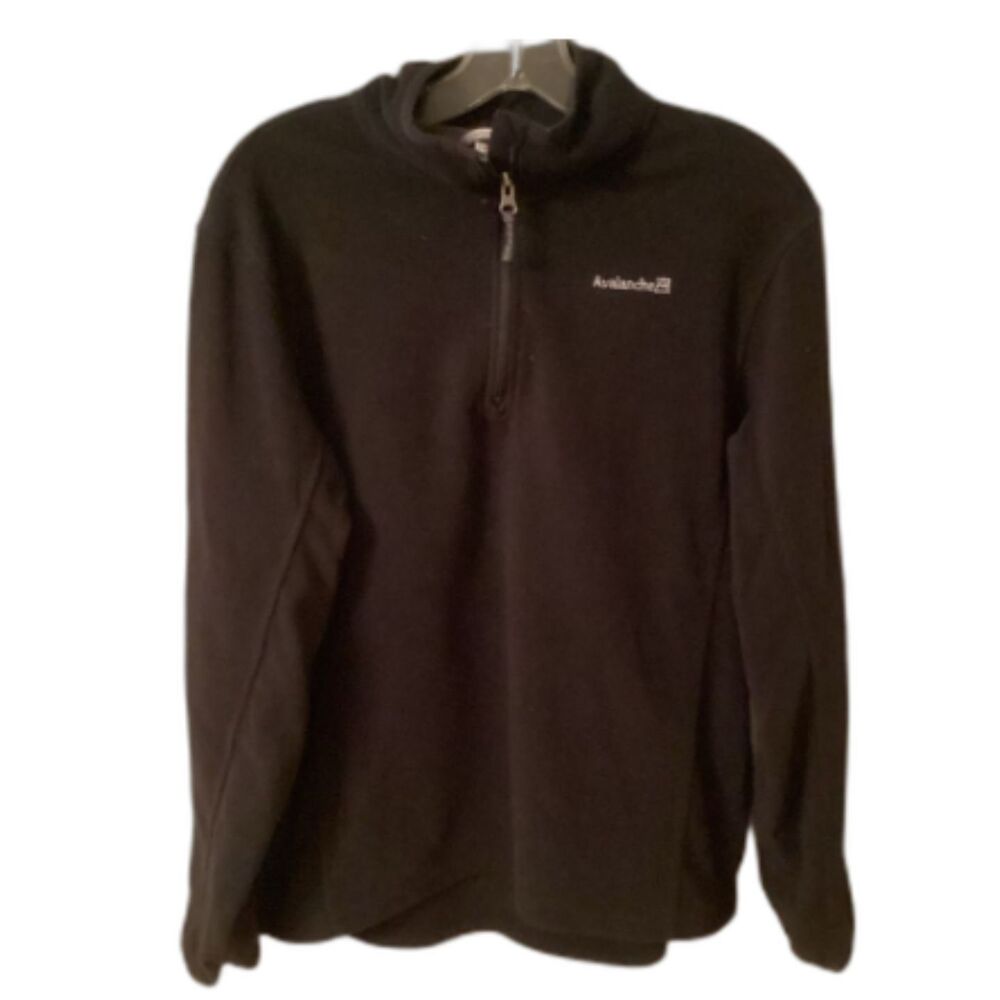 AVALANCHE WOMENS MEDIUM BLACK PULLOVER QUARTER ZIP FLEECE